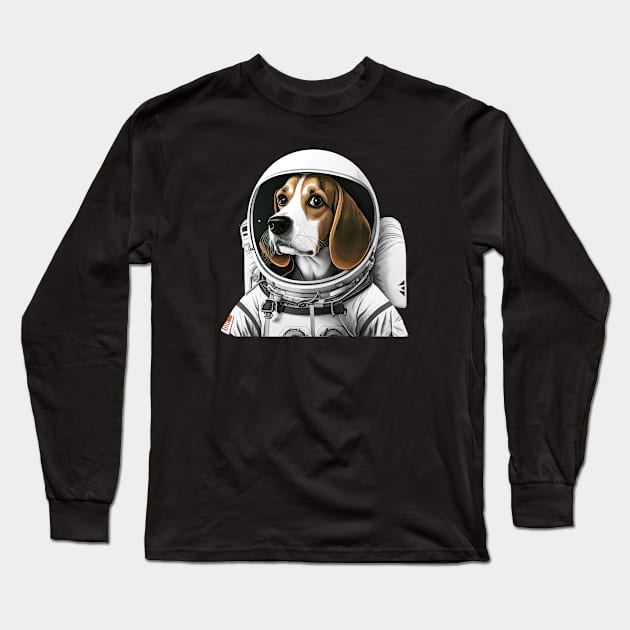 Astronaut Beagle Long Sleeve T-Shirt by JayD World